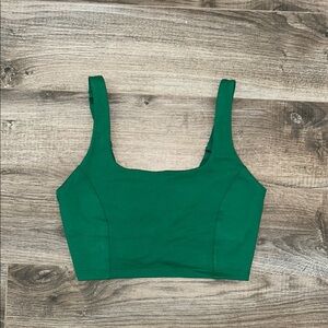Aerie Green Fitted Bustier Crop Tank Top